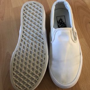 White Slip on Vans